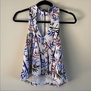 Olivaceous tropical top with choker